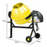 Portable 63L Cement Concrete Mixer Dual Mix Blades & Tipper Lock 220W
