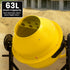 Portable 63L Cement Concrete Mixer Dual Mix Blades & Tipper Lock 220W