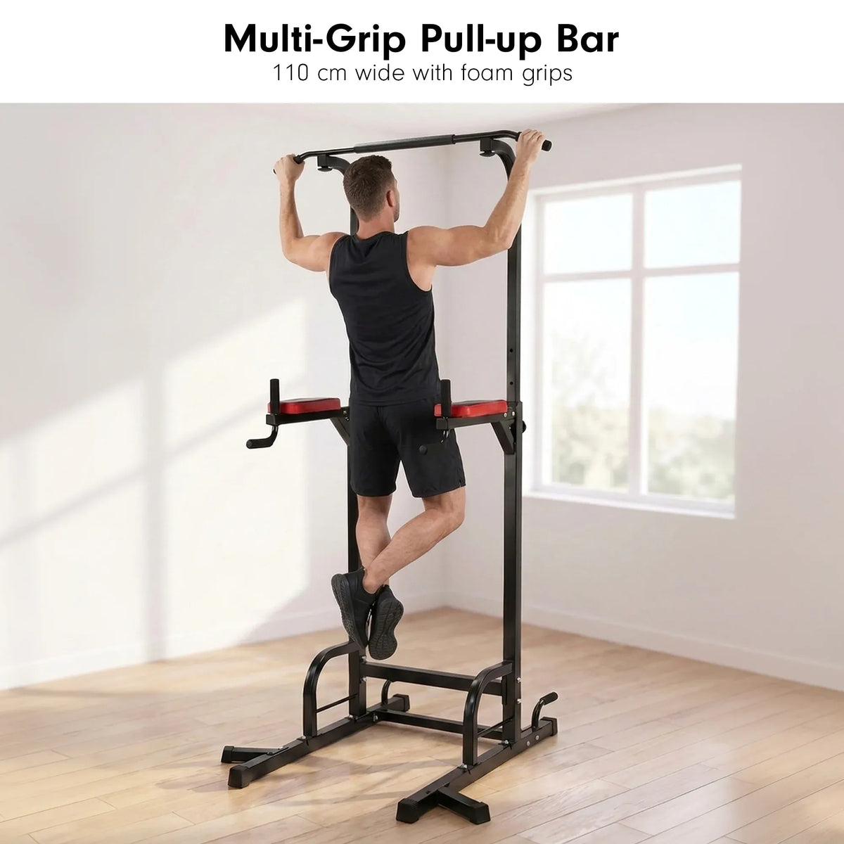 Powertrain J06 Power Tower Pull Up & Dip Station, 150kg Home Gym Multi Station