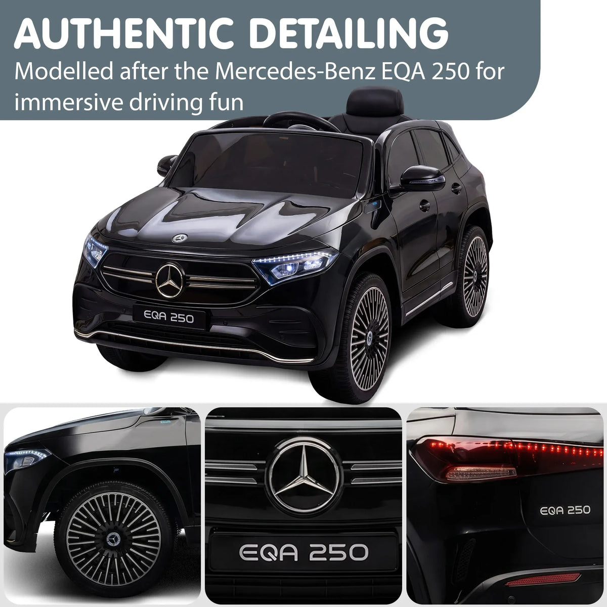 Mercedes-Benz EQA 250 Kids 12V Electric Ride-On Car with Parental Remote Control