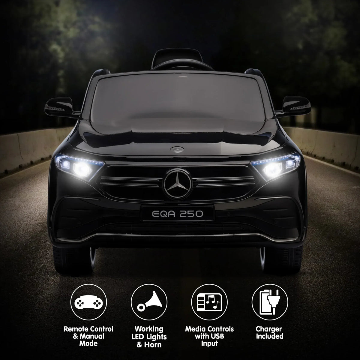 Mercedes-Benz EQA 250 Kids 12V Electric Ride-On Car with Parental Remote Control
