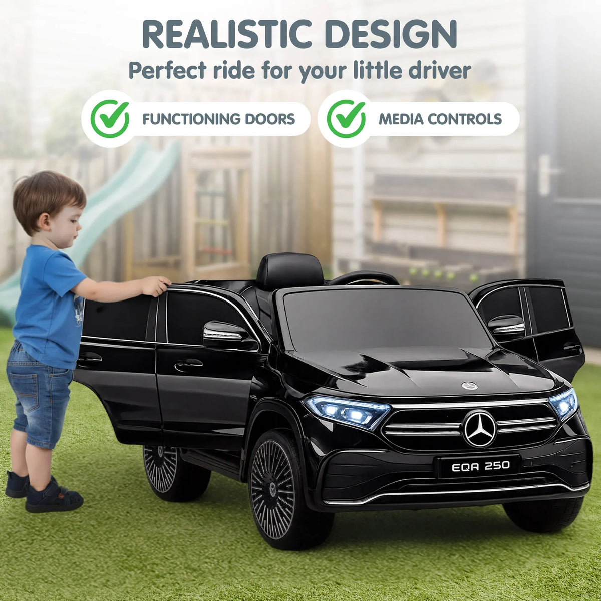 Mercedes-Benz EQA 250 Kids 12V Electric Ride-On Car with Parental Remote Control