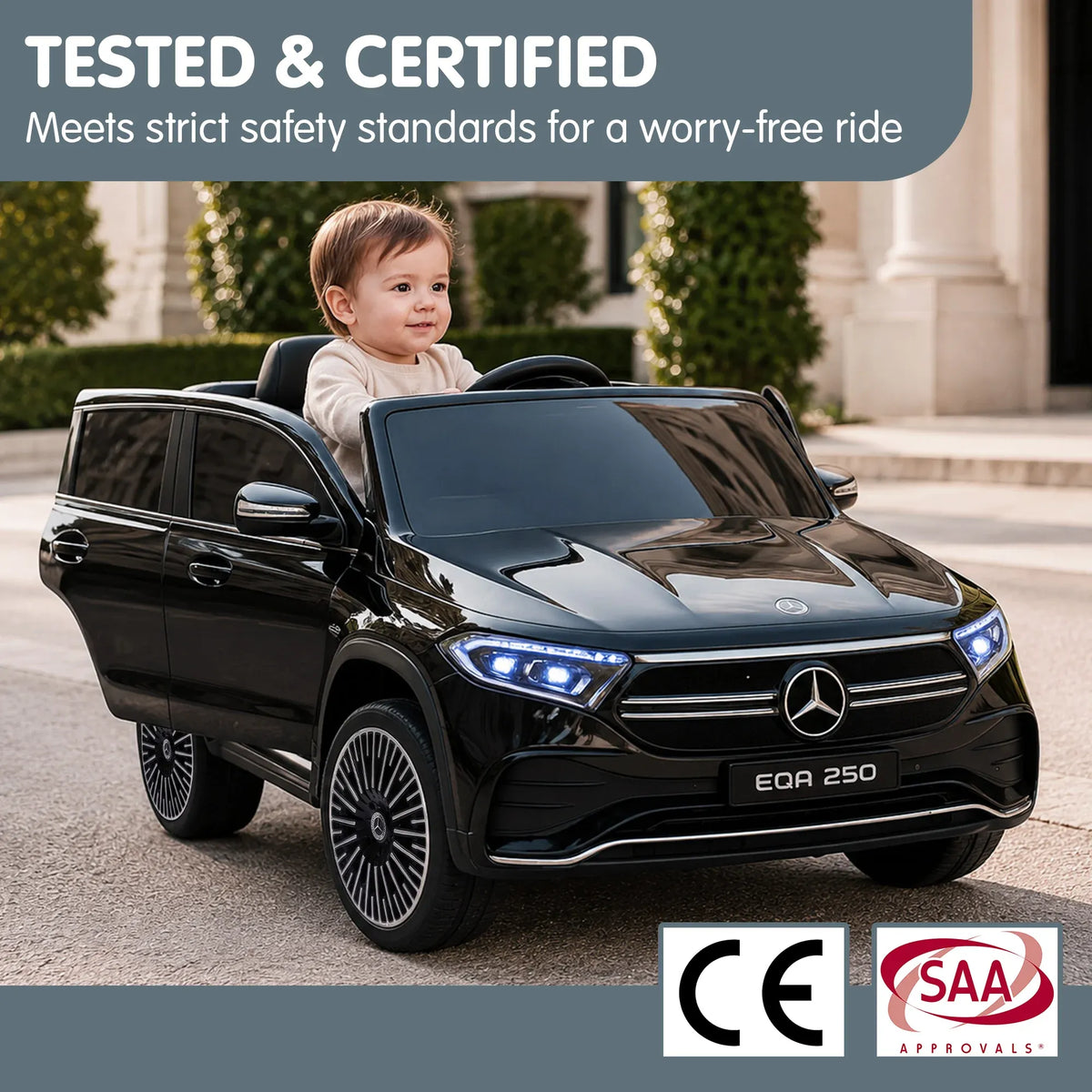 Mercedes-Benz EQA 250 Kids 12V Electric Ride-On Car with Parental Remote Control