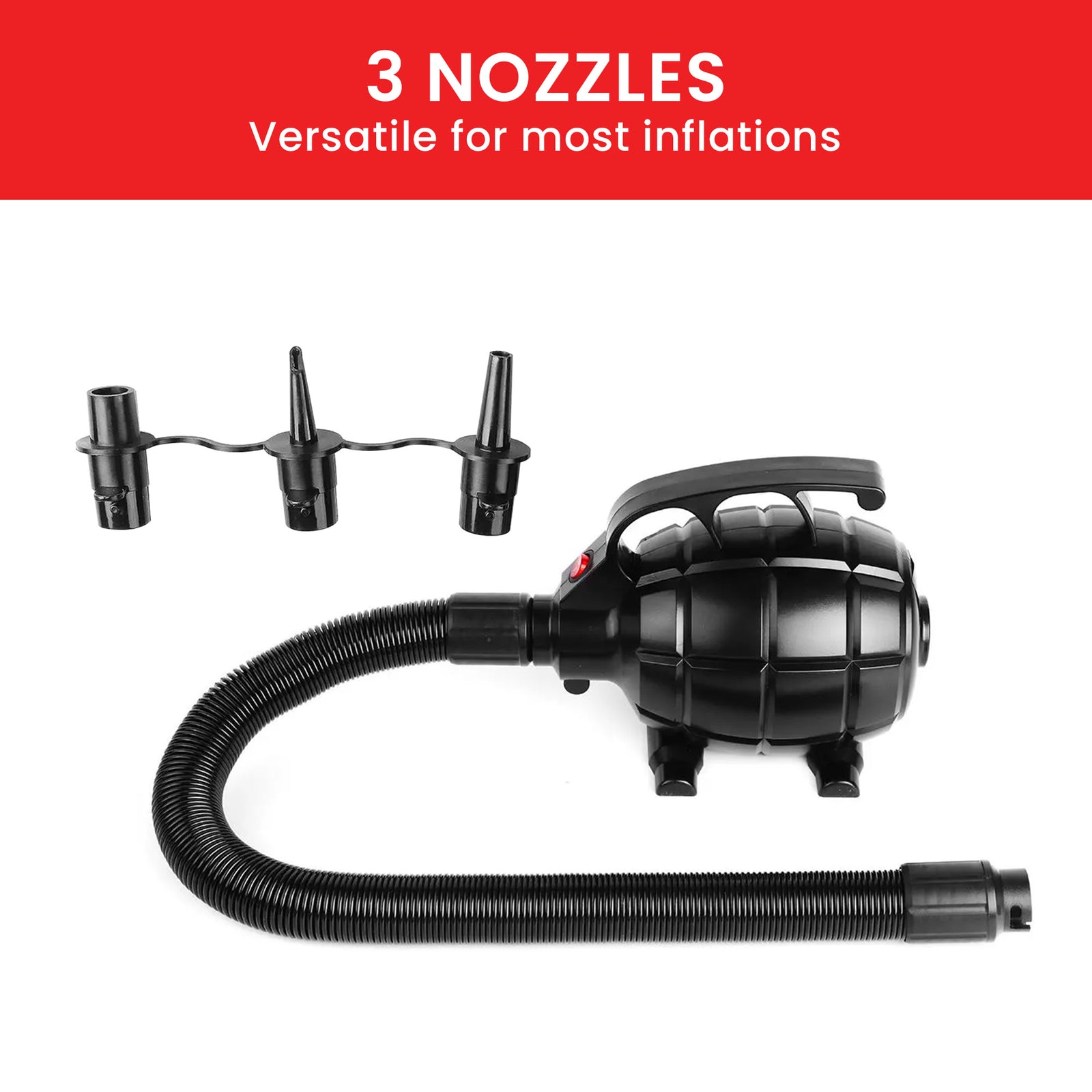 500w Isup Electric Air Pump - Efficient Inflatable Device For Rapid Airflow, Use For Airtrack Mats, Rafts, Air Mattresses, Pool Toys