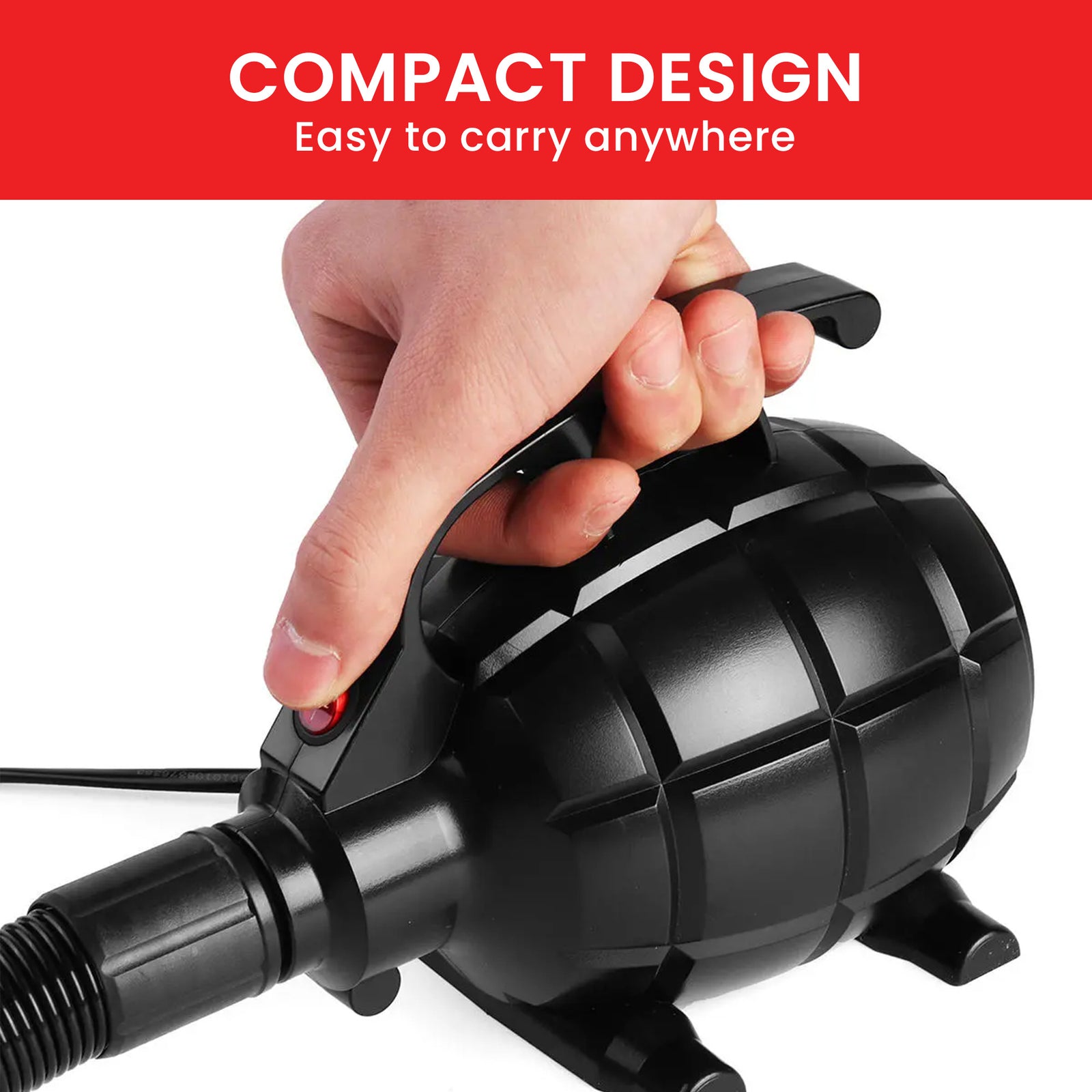 500w Isup Electric Air Pump - Efficient Inflatable Device For Rapid Airflow, Use For Airtrack Mats, Rafts, Air Mattresses, Pool Toys