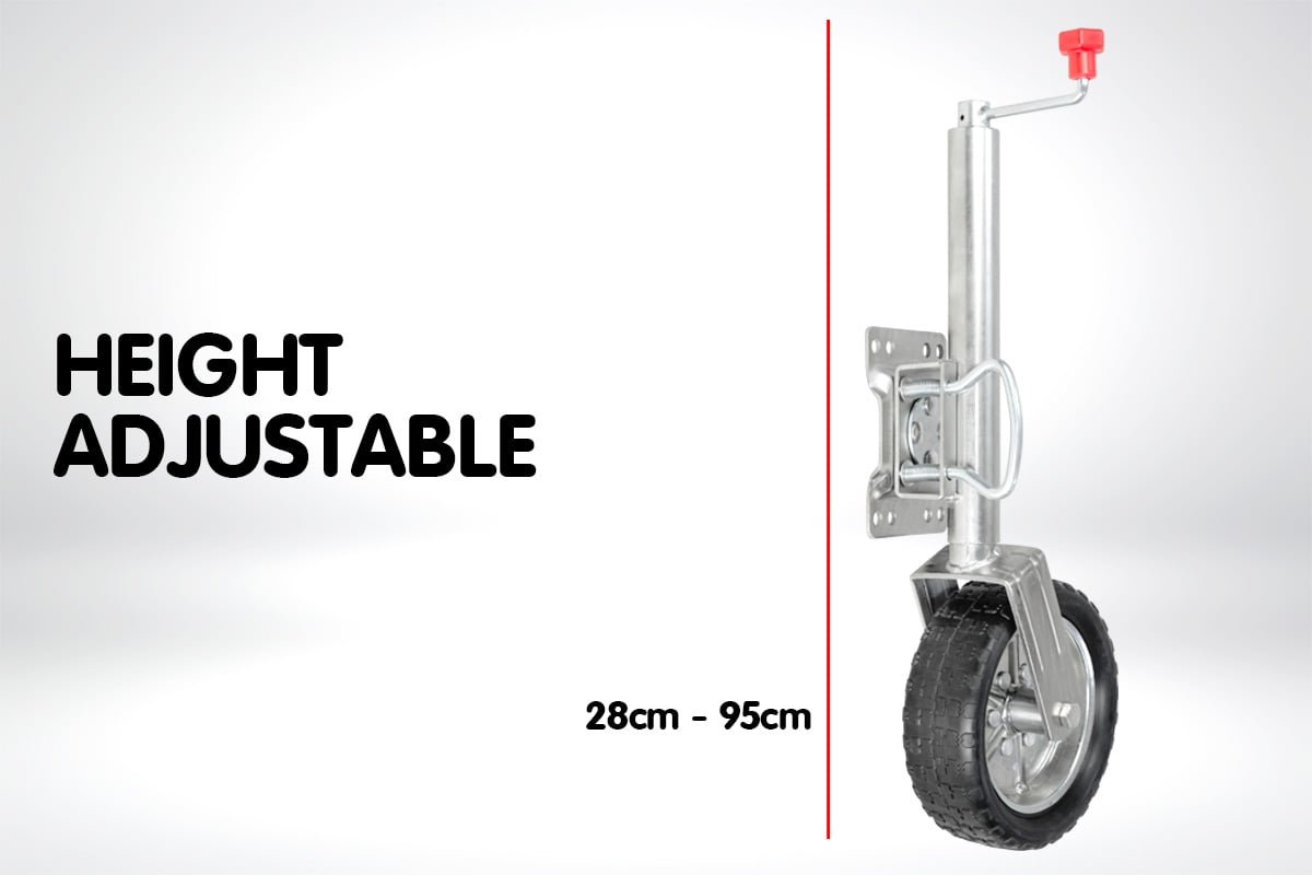 10-Inch Jockey Wheel for Caravans, Trailers and Boats, 1000kg Capacity