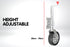 10-Inch Jockey Wheel for Caravans, Trailers and Boats, 1000kg Capacity