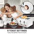 Breakfast Set with Rose Gold Kettle & Toaster with 1.2L Espresso Machine - White