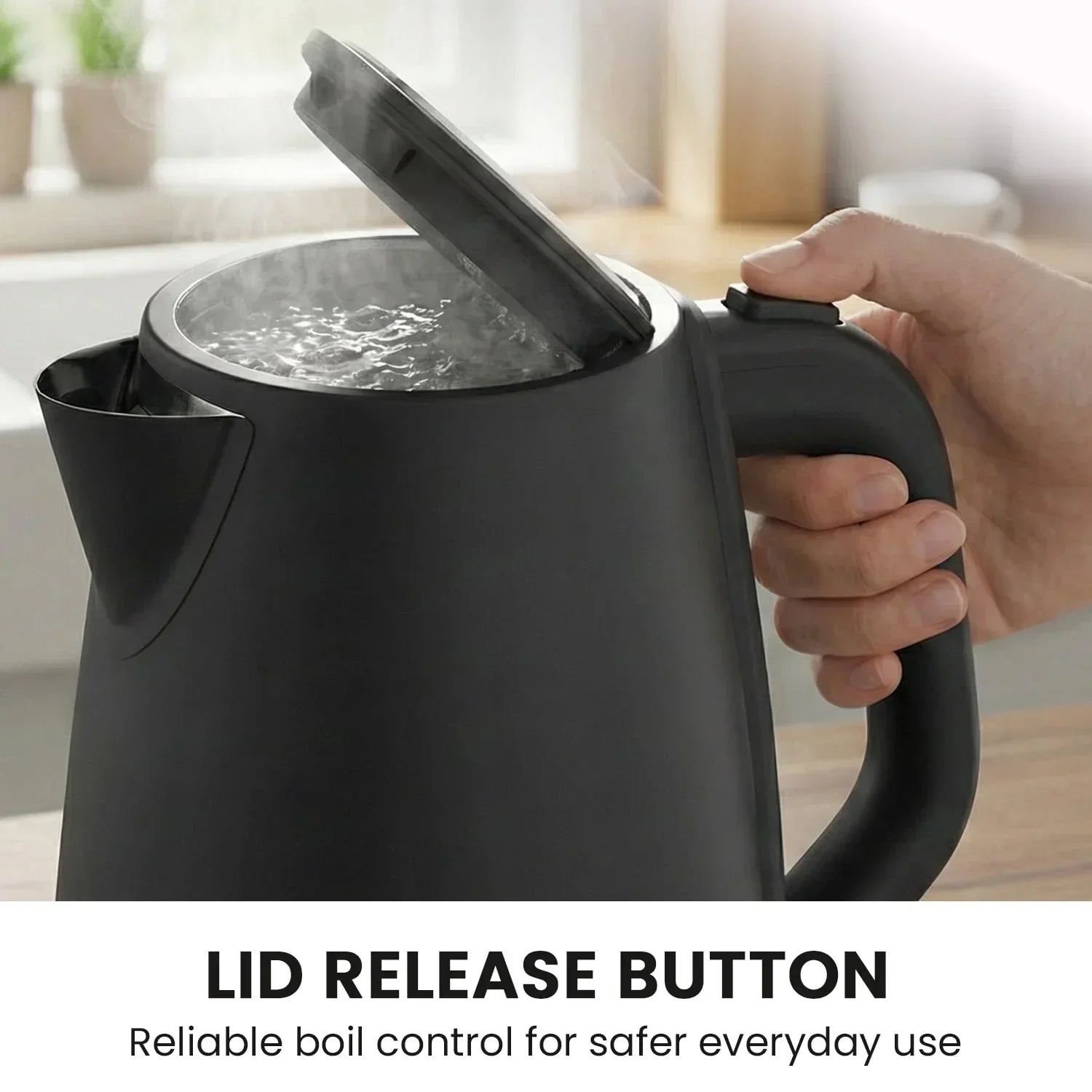 Silver Noir Collection 1.7L Electric Kettle