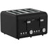 Silver Noir 4-Slice Toaster and 1.7L Kettle Bundle, Stainless Steel
