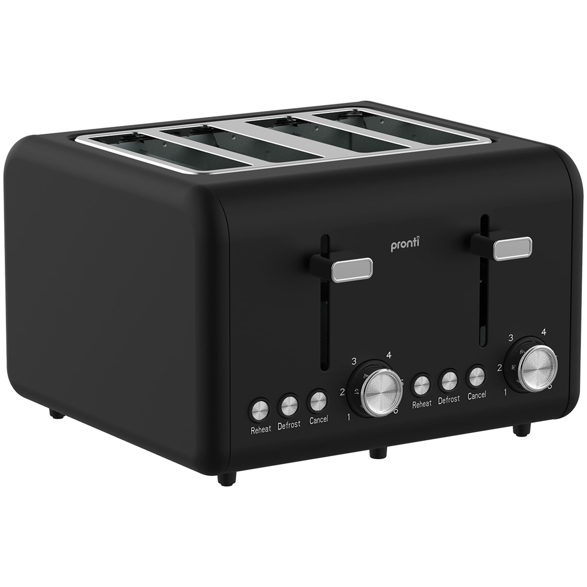 Silver Noir Collection 4 Slice Toaster and Kettle Bundle