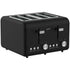 Silver Noir Collection 4 Slice Toaster and Kettle Bundle