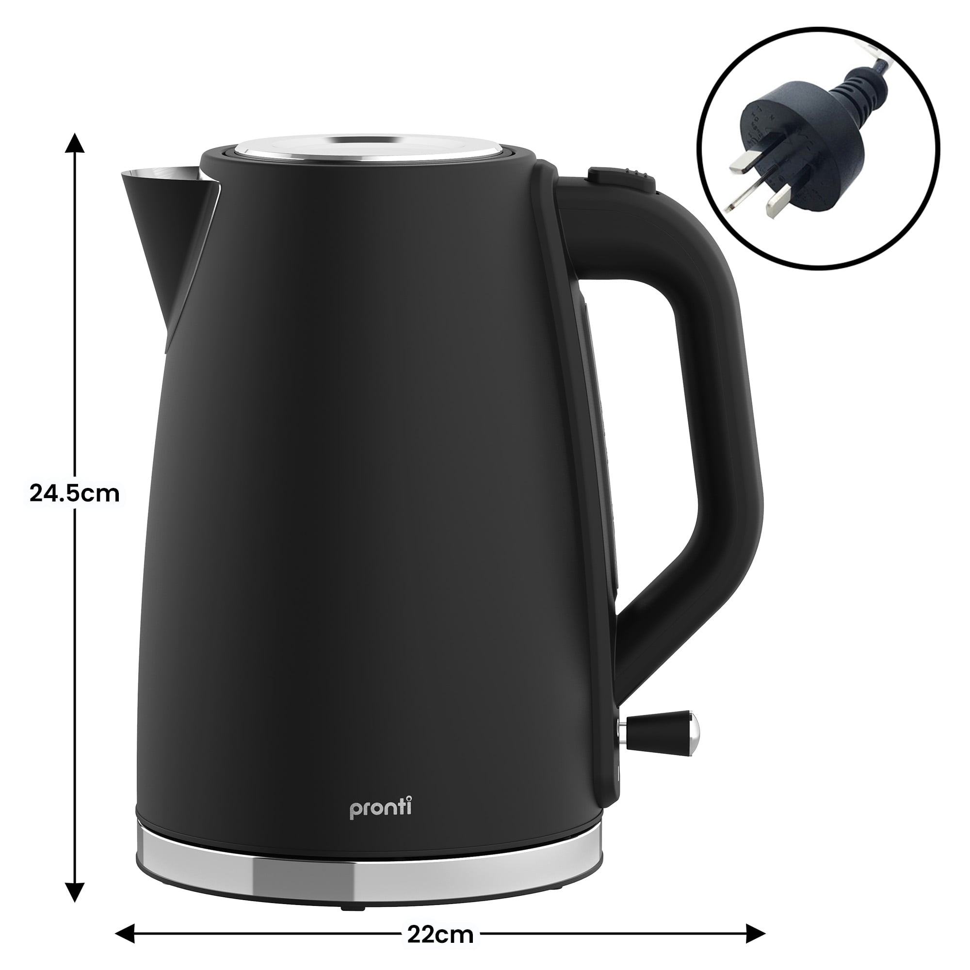 Silver Noir Collection 4 Slice Toaster and Kettle Bundle