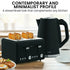 Silver Noir Collection 4 Slice Toaster and Kettle Bundle
