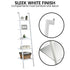 Sarantino Amelia 5-Tier Ladder Shelf in White