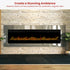 74-inch Linear Fireplace Driftwood and River Rock Accessory Package