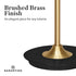Sarantino Metal Floor Lamp Brushed Brass Finish with White Shade