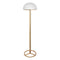 Sarantino Metal Floor Lamp with White Acrylic Shade by Sarantino