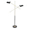 Sarantino Adjustable Two Light Lamp Black and Gold Finish