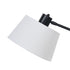 Sarantino Adjustable Black Metal Table Lamp with White Linen Fabric Shade Modern Bedside Desk Reading Light