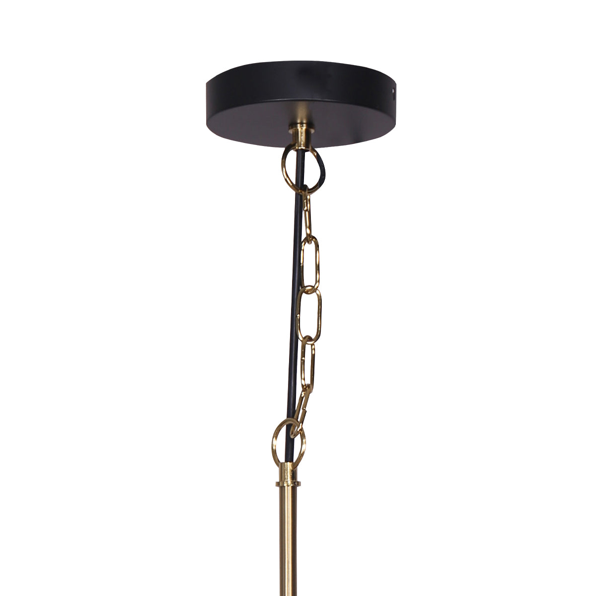 Black and Gold Pendant Light  Adjustable Sloped Ceiling 140cm