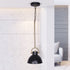 Black and Gold Pendant Light  Adjustable Sloped Ceiling 140cm