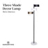 Metal Floor Lamp with 3 Swirl Shades