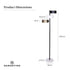 Metal Floor Lamp with 3 Swirl Shades