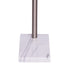 Sarantino 3-Light Metal Arc Floor Lamp - Nickel & Marble Finish
