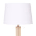 Sarantino Rattan Floor Lamp With Ghost-White Linen Shade