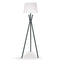 Tripod Floor Lamp in Metal and Antique Brass