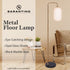 Metal Floor Lamp With Opal Glass Shade