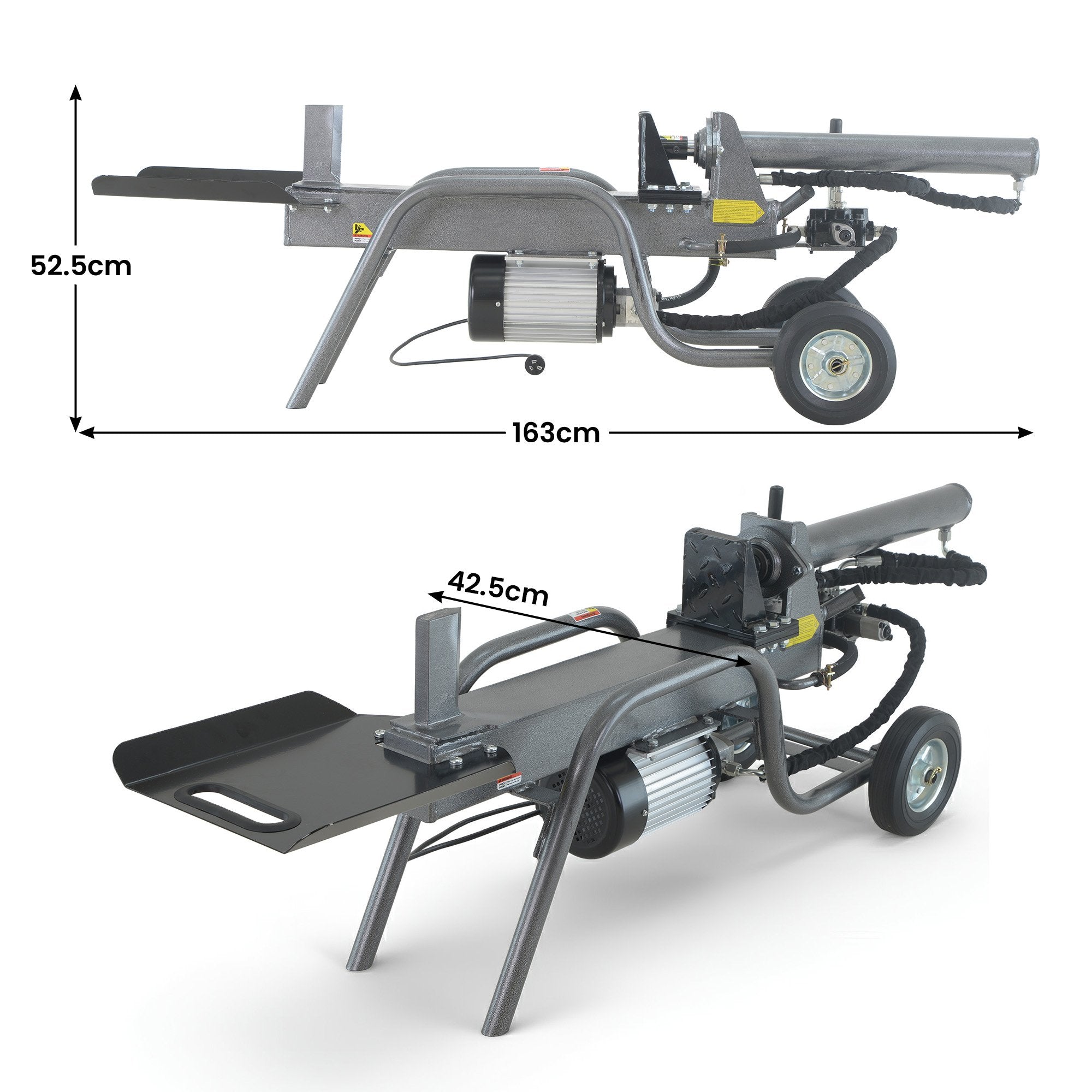 12 Tonne Electric Hydraulic Log Splitter Heavy-Duty Firewood Splitter