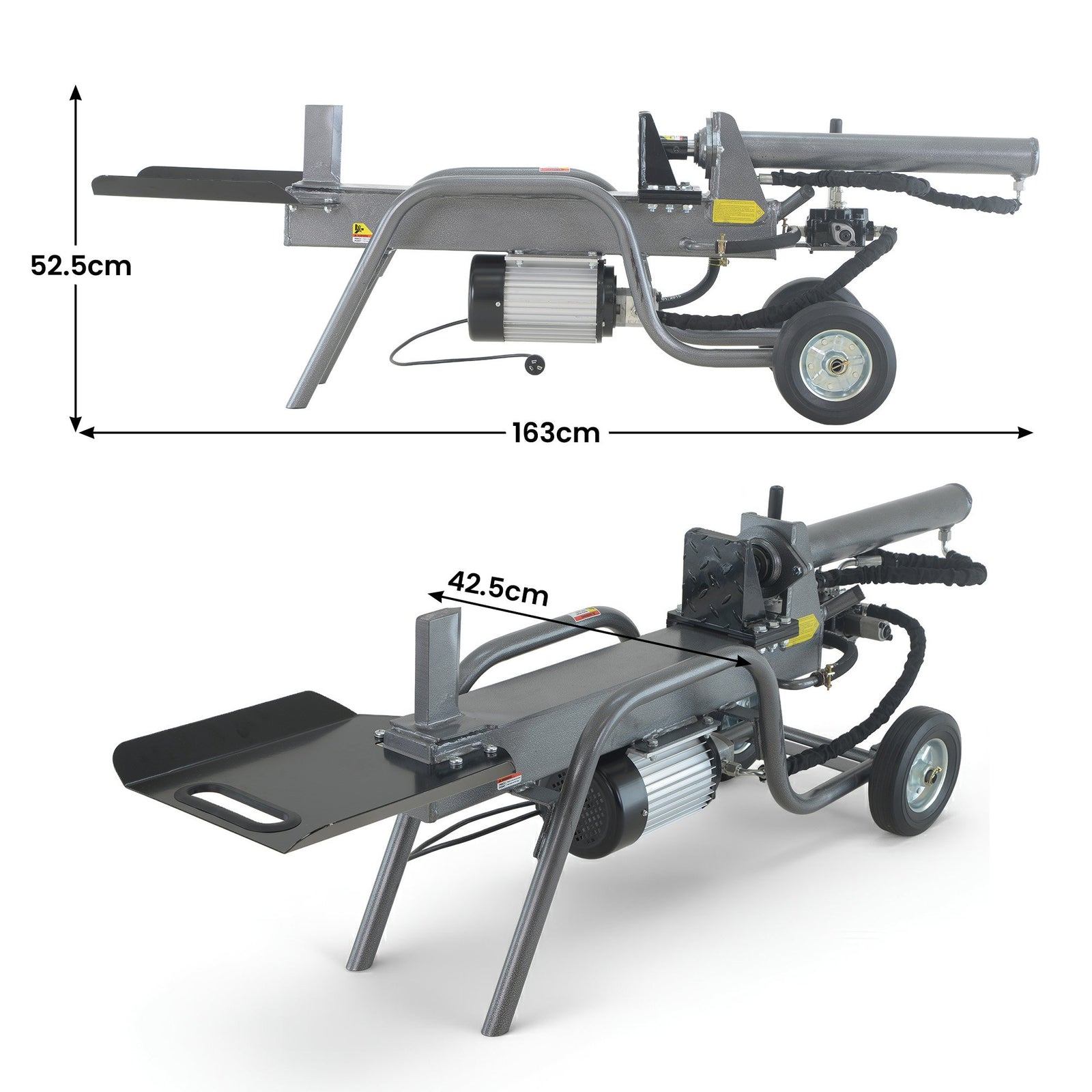 12 Tonne Electric Hydraulic Log Splitter Heavy-Duty Firewood Splitter