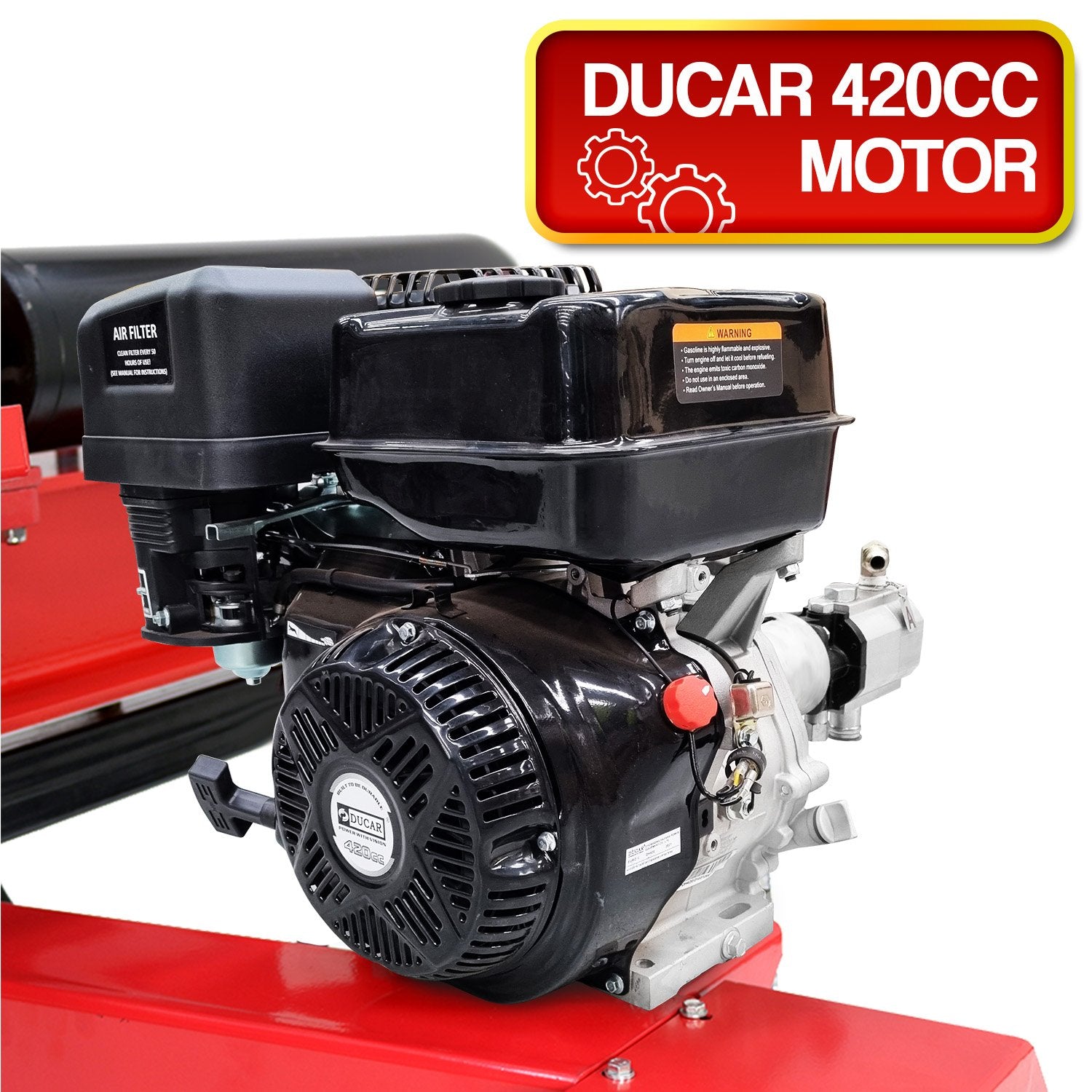 60 Ton 420cc Hydraulic Log Splitter Petrol Engine Wood Firewood Cutter