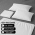 750 Thread Count Pure Cotton Queen Bed Sheet Set 4 Piece Gift Pack - White