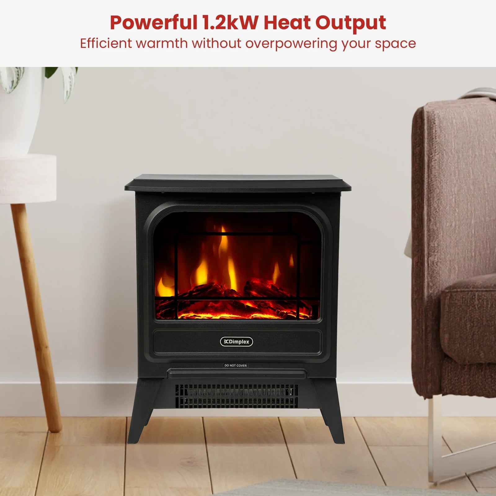 1.2kW MicroStove Optiflame Portable Electric Fire Stove