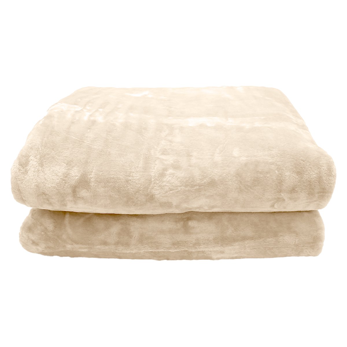 Mink Blanket Double Sided 600GSM Queen Size Beige