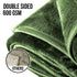600gsm Faux Mink Blanket Queen Size Double-sided Throw Rug Large Super Luxurious Soft - Green
