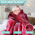 Mink Blanket Double Sided Queen Size Soft Plush Bed Faux Throw Rug 220 X 240cm