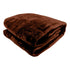 800-GSM Mink Blanket Gift Boxed Queen Size Double-Sided Soft Plush Bed Faux Throw Rug Chocolate