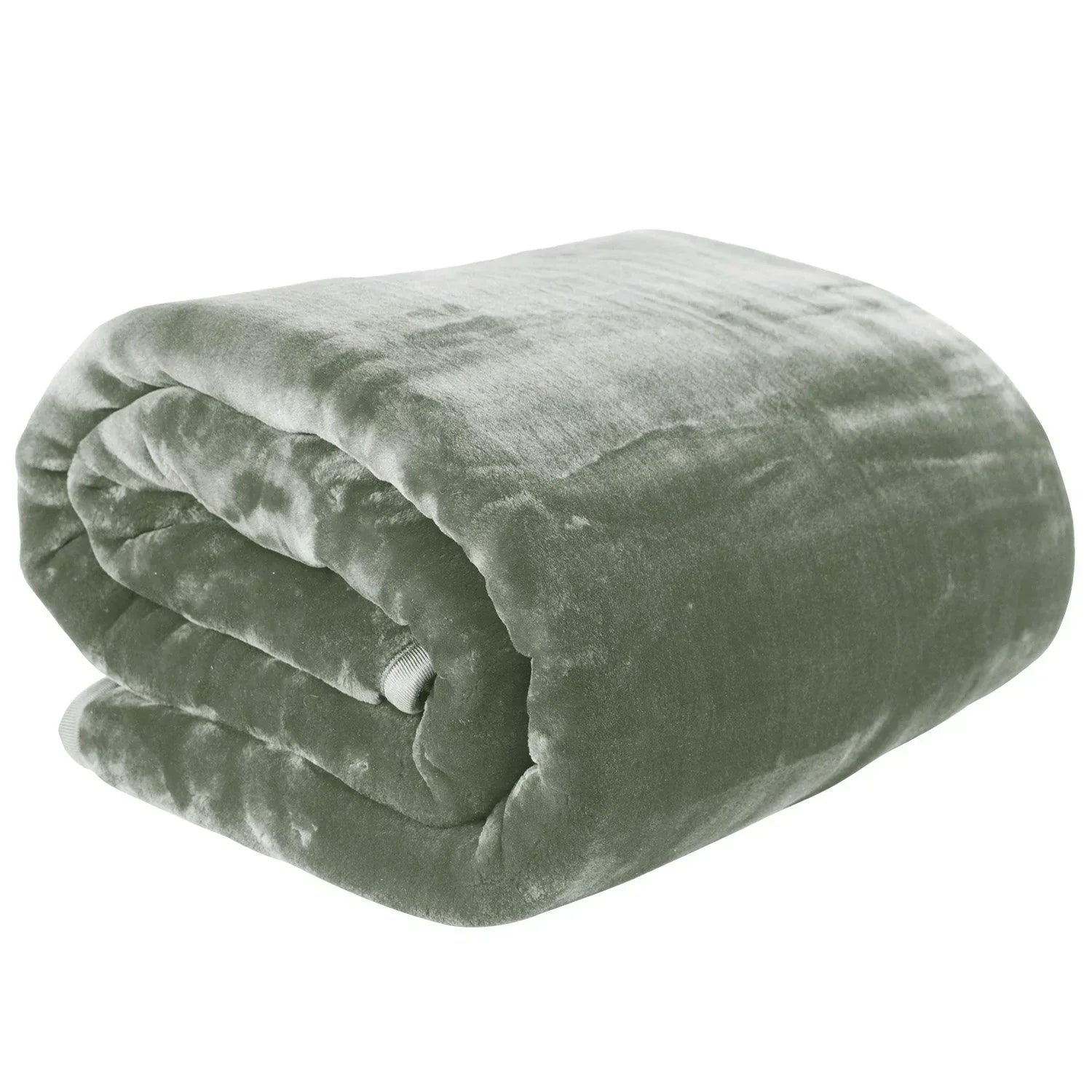 800-GSM Mink Blanket Queen Size Double-Sided Soft Plush Bed Faux Throw Rug 220 X 240cm Heavy Sage