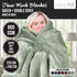 800-GSM Mink Blanket Queen Size Double-Sided Soft Plush Bed Faux Throw Rug 220 X 240cm Heavy Sage