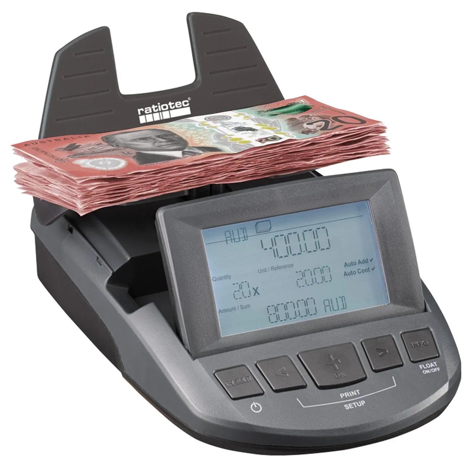 Digital Coin Note Money Counter Currency Scales Australian Notes Portable - Made In Germany