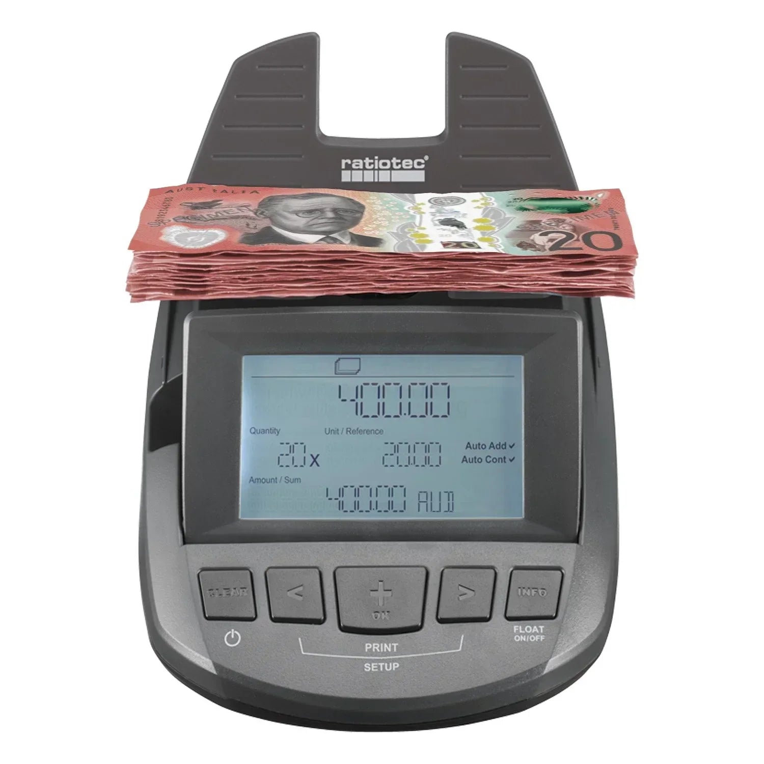 Digital Coin Note Money Counter Currency Scales Australian Notes Portable - Made In Germany