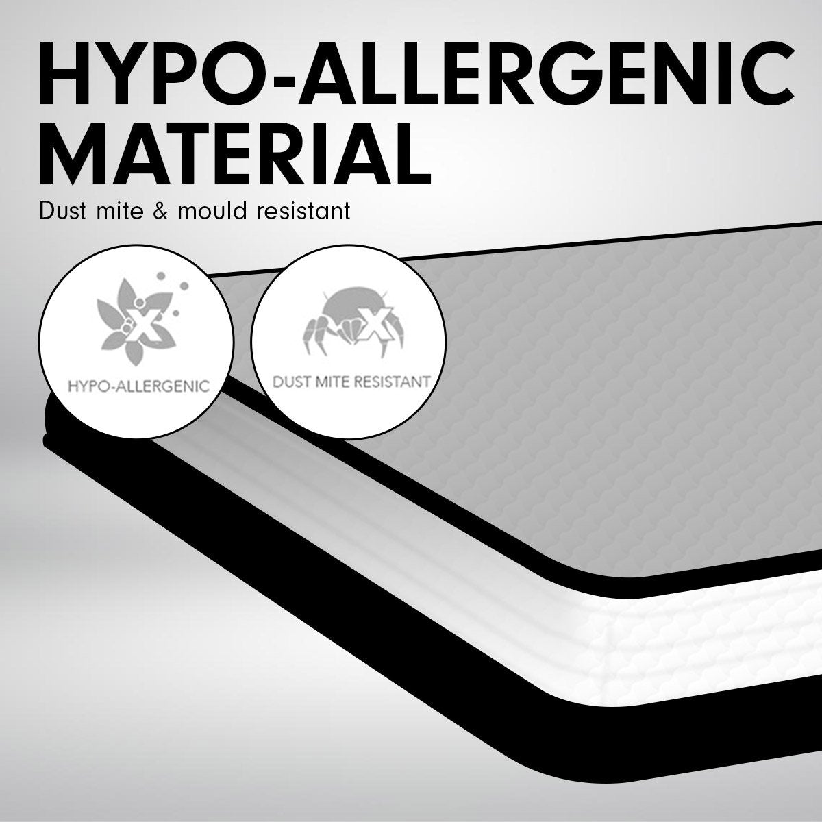 Double Mattress Bed Size Euro Top 5 Zone Spring Foam 32cm Bedding Pocket