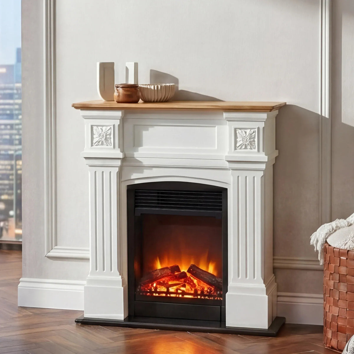 1.5kW Mini Windelsham Suite Electric Fireplace with LED Flame Effect
