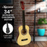 Karrera Childrens Guitar  Wooden 34in Acoustic - Natural