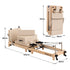 Selina Pilates Reformer Machine Wooden Folding Multifunctional Home Gym Equipment with Jumpboard & Sitting Box Oak Beige
