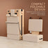 Selina Pilates Reformer Machine Wooden Folding Multifunctional Home Gym Equipment with Jumpboard & Sitting Box Oak Beige